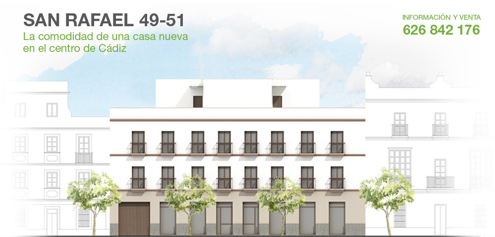 San Rafael 49-51, la comodidad de una casa nueva en el centro de Cádiz