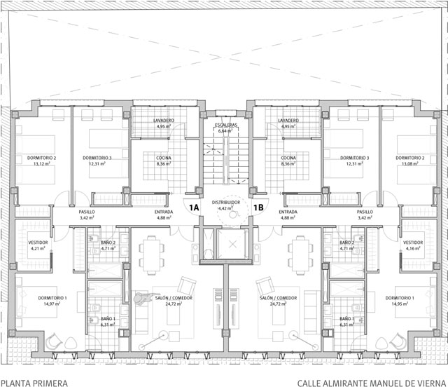 Planta Primera Almirante 13. Viviendas en régimen de cooperativa. Información y Venta: 626 842 176