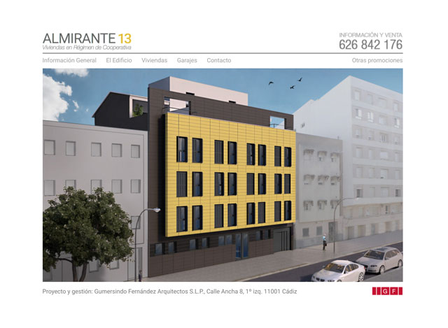 Almirante 13. Próxima venta de viviendas en régimen de cooperativa. Información y Venta: 626 842 176